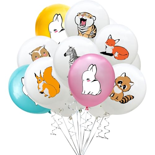 Fesnova Luftballons Tiere, Tier Ballons Dschungel Safari Luftballons mit Tiermuster 10 Stück, für Jungen und Mädchen, Kindergeburtstag, Babyparty, Wild One Animal Dschungel Mottoparty Dekorationen Fesnova Luftballons Tiere, Tier Ballons Dschungel Safari Luftballons mit Tiermuster 10 Stück, für Jungen und Mädchen, Kindergeburtstag, Babyparty, Wild One Animal Dschungel Mottoparty Dekorationen von Fesnova