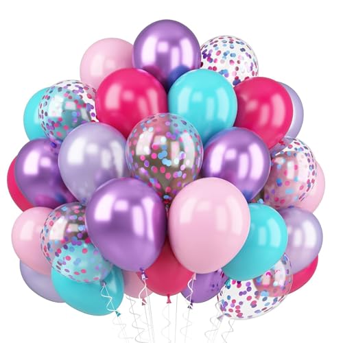 Fesnova Rosa Lila Blau Luftballons, 30 Stück Meerjungfrau Luftballon Dekoration, für Zauberthemen, Meerjungfrauen Prinzessinnen Geburtstag, Babyparty Party Dekoration Fesnova Rosa Lila Blau Luftballons, 30 Stück Meerjungfrau Luftballon Dekoration, für Zauberthemen, Meerjungfrauen Prinzessinnen Geburtstag, Babyparty Party Dekoration von Fesnova