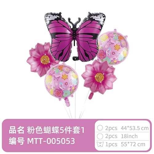 Fesnova Rosa Schmetterling und Blumen, 5-teilig, 44-72 cm Fesnova Rosa Schmetterling und Blumen, 5-teilig, 44-72 cm von Fesnova