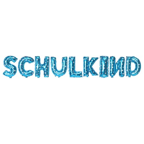 Fesnova Schulkind Folienballon Blau, Einschulungs Deko Ballongirlande Banner, Deko Schulanfang Junge, Dekorationen für Den Ersten Schultag von Fesnova