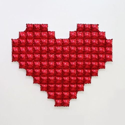 Fesnova Valentinstag Deko Großer Herz Aluminium Plastikballon,Maiherz,Herzluftballons für Heiratsantrag Deko,Romantische Dekoration zum Valentinstag, Verlobung, Jahrestag von Fesnova