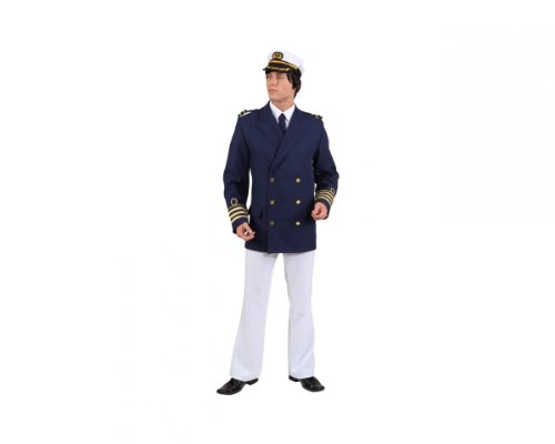 Admiral Jacke, Gr. 62/64, blau Kapitän Matrose Kostüm Jackett Marine Offizier Karneval von Orlob