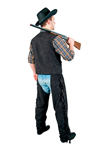 Festartikel Müller Karneval Herren Kostüm Cowboy Weste in schwarz Größe 48/50 von Festartikel Müller