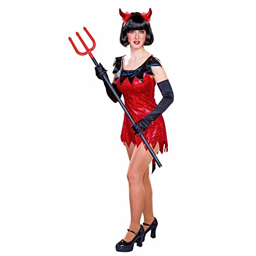 Festartikel Müller Halloween Teufel-Oberteil mit Schwanz aus Polyester in der Farbe Schwarz-Rot, Größe: 38/40, 119.238.35 von Festartikel Müller