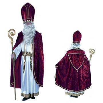 Festartikel Müller Nikolaus Bischof weinroter Umhang aus Pannesamt Festartikel Müller Nikolaus Bischof weinroter Umhang aus Pannesamt von Müller