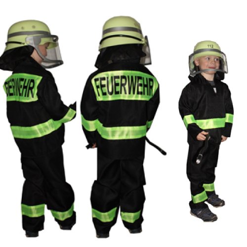 Feuerwehr-Uniform für Kinder, Gr. 104 von Festartikel Müller