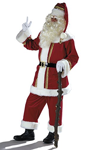 Herren Kostüm Weihnachtsmann Anzug aus Samt mit Mütze Gürtel von Festartikel Müller