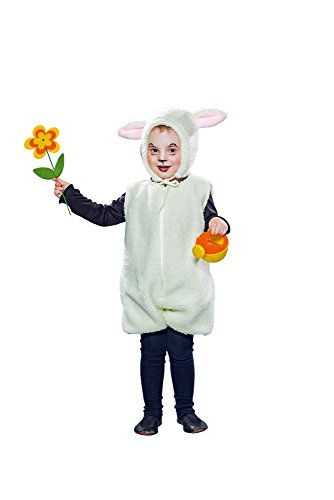 Festartikel Müller Kinderkostüm Schäfchen-Overall mit Mütze in der Größe 92, 118.140.92, Weiß von Festartikel-Müller