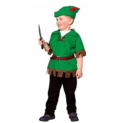 Festartikel Müller Robin Hood Kinderkostüm, bestehend aus: Oberteil, Mütze, Gürtel, Größe: 116/128, 118.724.22 von Krause & Sohn