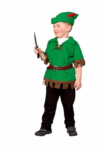 Kostüm Robin Hood Junior Gr. 98/104 Oberteil Mütze Kinderfasching Wald Natur von Krause & Sohn