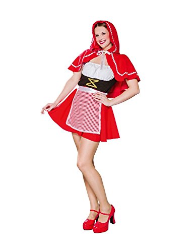 Rotkäppchen Umhang schulterlang rot Damen Kostüm Zubehör Karneval Fasching von Festartikel Müller
