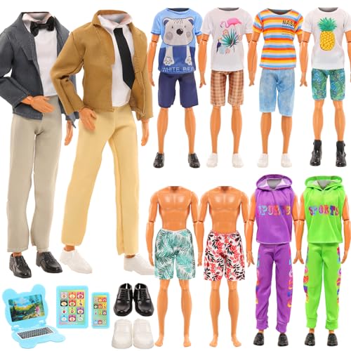 Festfun Kleidung für Puppen 10 Puppenkleidung enthält Anzug Tops Kleidung T-Shirt Hemd Hosen Schuhe Zubehör für 12 Zoll Jungen Puppen Zufällig Verschickt Festfun Kleidung für Puppen 10 Puppenkleidung enthält Anzug Tops Kleidung T-Shirt Hemd Hosen Schuhe Zubehör für 12 Zoll Jungen Puppen Zufällig Verschickt von Festfun