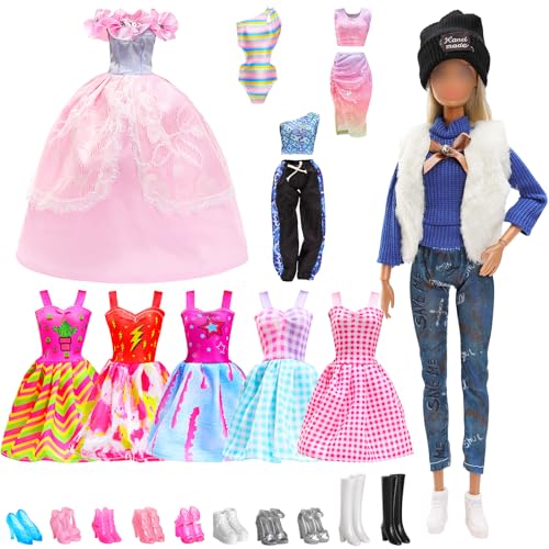 Festfun Kleidung für Puppen 21 Puppenkleidung enthält 10 Fashion Kleider Outfits Kleidung Hemd Hosen Jacke Mantel Abendkleider 10 Schuhe 1 Hut für 11,5 Zoll 30 cm Mädchen Puppen Festfun Kleidung für Puppen 21 Puppenkleidung enthält 10 Fashion Kleider Outfits Kleidung Hemd Hosen Jacke Mantel Abendkleider 10 Schuhe 1 Hut für 11,5 Zoll 30 cm Mädchen Puppen von Festfun