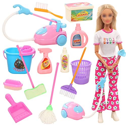 Festfun Puppe Zubehör Miniatur Puppenhaus Reinigung Garten Zubehör Werkzeuge Puppenhausmöbel im Maßstab 1:12 Puppenzubehör Spielzeug Putz-Set für 11.5 Zoll Puppe Playset Festfun Puppe Zubehör Miniatur Puppenhaus Reinigung Garten Zubehör Werkzeuge Puppenhausmöbel im Maßstab 1:12 Puppenzubehör Spielzeug Putz-Set für 11.5 Zoll Puppe Playset von Festfun