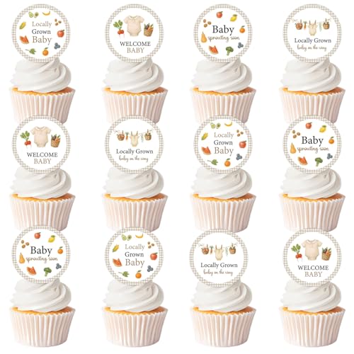 Cupcake-Topper für Babypartys, Obst- und Gemüse-Kuchenspieße, lokal gewachsenes Baby unterwegs, Kuchendekorationen für Bauernmarkt, Begrüßung, Baby, Geschlechtsoffenbarung, Partyzubehör, 36 Stück Cupcake-Topper für Babypartys, Obst- und Gemüse-Kuchenspieße, lokal gewachsenes Baby unterwegs, Kuchendekorationen für Bauernmarkt, Begrüßung, Baby, Geschlechtsoffenbarung, Partyzubehör, 36 Stück von Festiblast