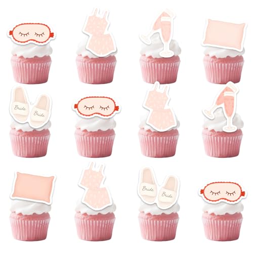 Girls Gone Mild Junggesellinnenabschied-Dekorationen, 36 Stück, rosa Augenmaske, Pyjama, Kissen, Cupcake-Topper, Schlummerthema, Kuchendekorationen für Mädchen, Nacht, Junggesellinnenabschied Girls Gone Mild Junggesellinnenabschied-Dekorationen, 36 Stück, rosa Augenmaske, Pyjama, Kissen, Cupcake-Topper, Schlummerthema, Kuchendekorationen für Mädchen, Nacht, Junggesellinnenabschied von Festiblast