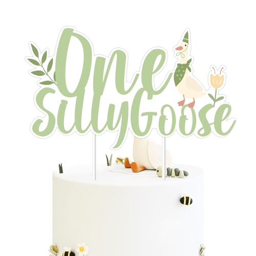 One Silly Goose Birthday Cake Topper, Green Goose 1. Birthday Cake Topper Big Goose Birthday Decor for Boys Girls Farm Animal Goose First Birthday Party Supplies One Silly Goose Birthday Cake Topper, Green Goose 1. Birthday Cake Topper Big Goose Birthday Decor for Boys Girls Farm Animal Goose First Birthday Party Supplies von Festiblast