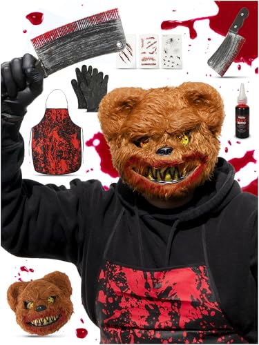 Festicy Bärenkostüm für Herren inkl. Onesize Maske, Kunstblut uvm. I Horror Kostüm Herren für Halloween {YEAR} Party I Halloween Kostüm Männer Festicy Bärenkostüm für Herren inkl. Onesize Maske, Kunstblut uvm. I Horror Kostüm Herren für Halloween {YEAR} Party I Halloween Kostüm Männer von Festicy