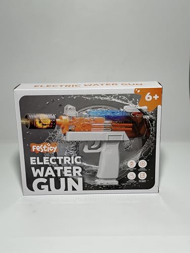 Festicy elektrische Wasserpistole mit Licht I automatische Wasserpistole im Uzi-Design I Wasserpistole elektrisch 8-10 m Reichweite I 200 ml I elektronische Wasserpistole Erwachsene und Kinder Festicy elektrische Wasserpistole mit Licht I automatische Wasserpistole im Uzi-Design I Wasserpistole elektrisch 8-10 m Reichweite I 200 ml I elektronische Wasserpistole Erwachsene und Kinder von Festicy