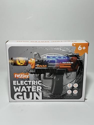 Festicy elektrische Wasserpistole mit Licht I automatische Wasserpistole im Uzi-Design I Wasserpistole elektrisch 8-10 m Reichweite I 200 ml I elektronische Wasserpistole Erwachsene und Kinder Festicy elektrische Wasserpistole mit Licht I automatische Wasserpistole im Uzi-Design I Wasserpistole elektrisch 8-10 m Reichweite I 200 ml I elektronische Wasserpistole Erwachsene und Kinder von Festicy