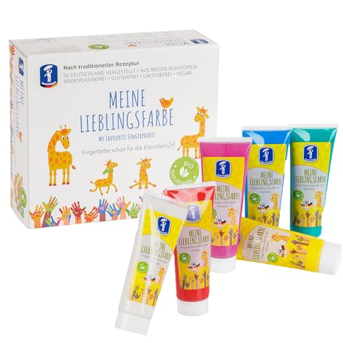 Feuchtmann 633.0652 - Meine Lieblingsfarbe, 6 Tuben mit je 75 g, Bio-Naturfarbe, ideal für Kindergarten, Kita, Schule und Hort zum kreativen Spielen von Feuchtmann