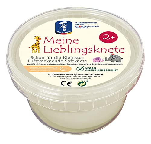Feuchtmann MEINE LIEBLINGSKNETE Edu Edition 500g Kinderknete Weiß, glutenfreie Spielknete vegan, ungiftige Knete, Modelliermasse lufttrocknend von Feuchtmann