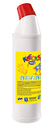 Feuchtmann 633.060-11 - KLECKSi Fingermalfarbe in Flasche, ca. 900 g, weiß, hochwertige Farbe für Kinder ab 2 Jahren, ideal für Kindergarten, Kita, Schule und Hort zum kreativen Spielen von Feuchtmann