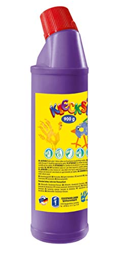 Feuchtmann 633.060-16 - KLECKSi Fingermalfarbe in Flasche, ca. 900 g, lila, hochwertige Farbe für Kinder ab 2 Jahren, ideal für Kindergarten, Kita, Schule und Hort zum kreativen Spielen von Feuchtmann