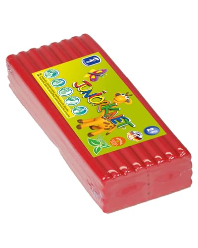 Feuchtmann 628.0305-4 - JUNiORKNET Jumbo Pack, rot, geschmeidige Knete aus 2 Blöcken zu je 250g, für Kinder ab 2 Jahren, für kreatives Spielen von Feuchtmann