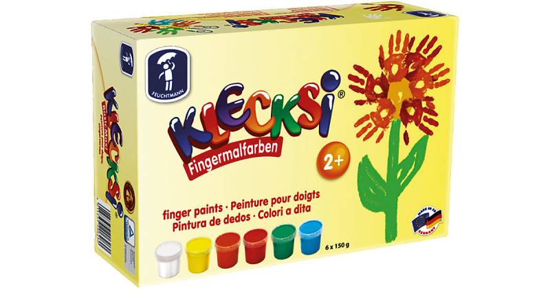KLECKSi Basic Maxi Fingermalfarbe,  6 x 150 g von Feuchtmann