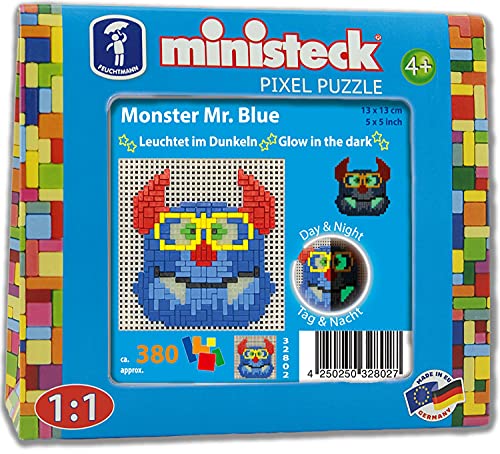 Ministeck 32802 - Mosaik-Bild Monster Mr. Blue, Steck-Bild leuchtet im Dunkeln, für Kinder ab 4 Jahren, inkl. Steckplatte mit ca. 380 Steck-Steinen und Zubehör, ideal für kreatives Spielen Ministeck 32802 - Mosaik-Bild Monster Mr. Blue, Steck-Bild leuchtet im Dunkeln, für Kinder ab 4 Jahren, inkl. Steckplatte mit ca. 380 Steck-Steinen und Zubehör, ideal für kreatives Spielen von Feuchtmann
