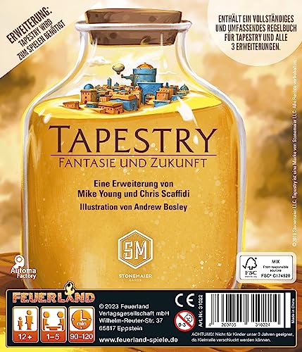 Feuerland Games 31022 Tapestry - Fantasie und Zukunft von Feuerland Spiele