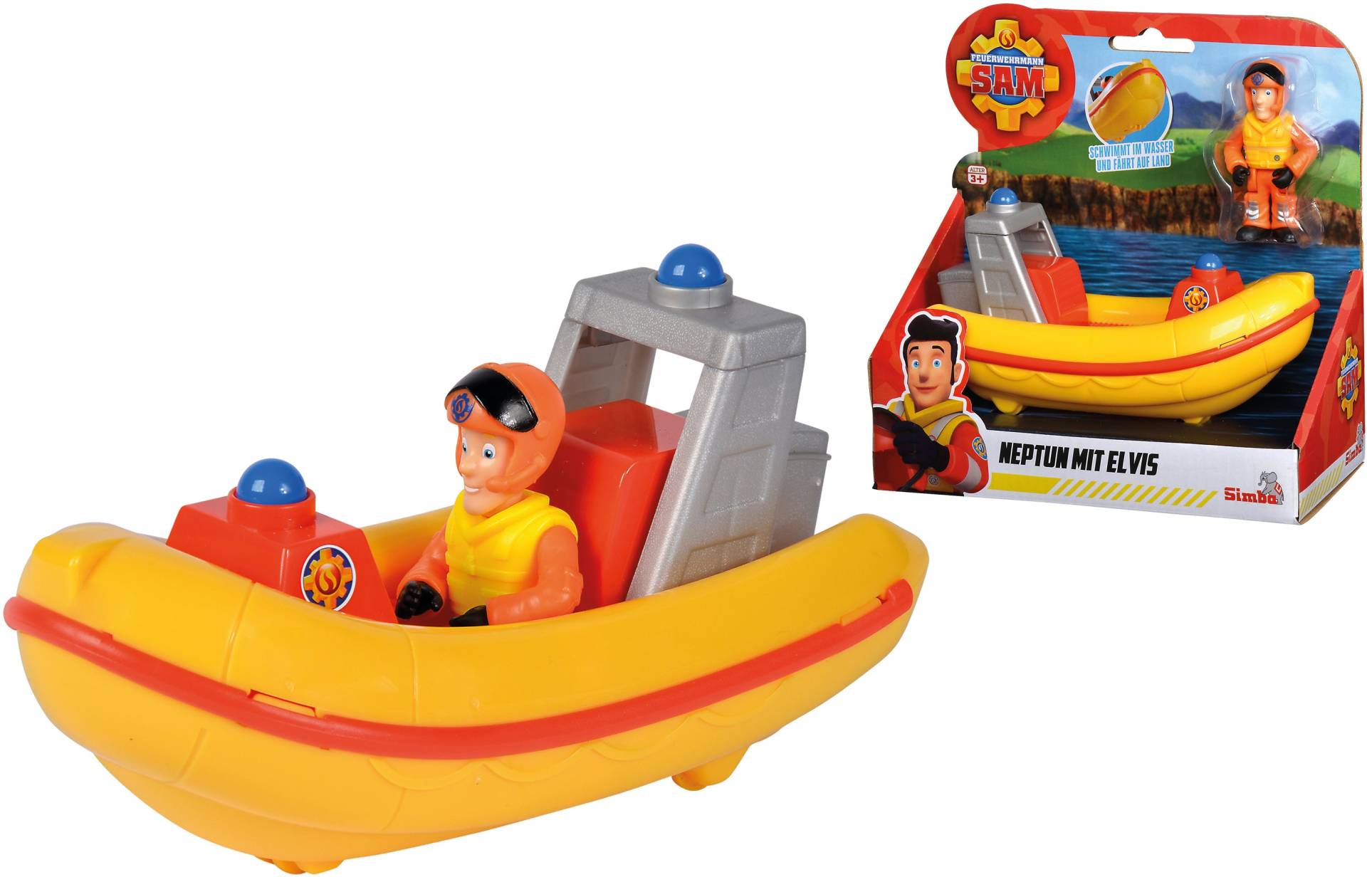 Feuerwehrmann Sam Boot Neptune mit Elvis Figur Feuerwehrmann Sam Boot Neptune mit Elvis Figur von Feuerwehrmann Sam