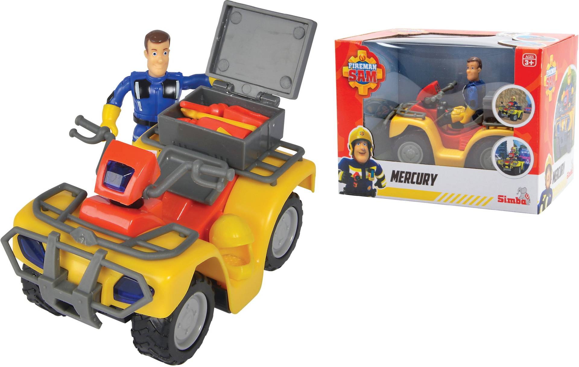 Feuerwehrmann Sam Spielset Mercury-Quad mit Figur von Feuerwehrmann Sam