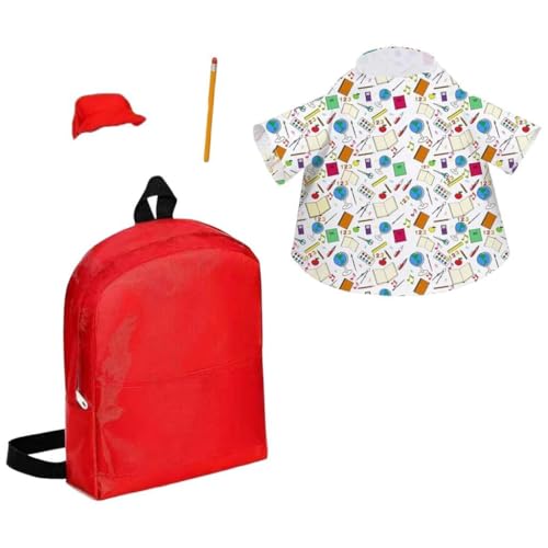 FewNvWa Goose Figurine Outfit 4-teiliges Kostümset mit Schulkleid Hut Rucksack Und Stift aus Strapazierfähigem Stoff für Klassenzimmer Terrasse Garten Balkon FewNvWa Goose Figurine Outfit 4-teiliges Kostümset mit Schulkleid Hut Rucksack Und Stift aus Strapazierfähigem Stoff für Klassenzimmer Terrasse Garten Balkon von FewNvWa