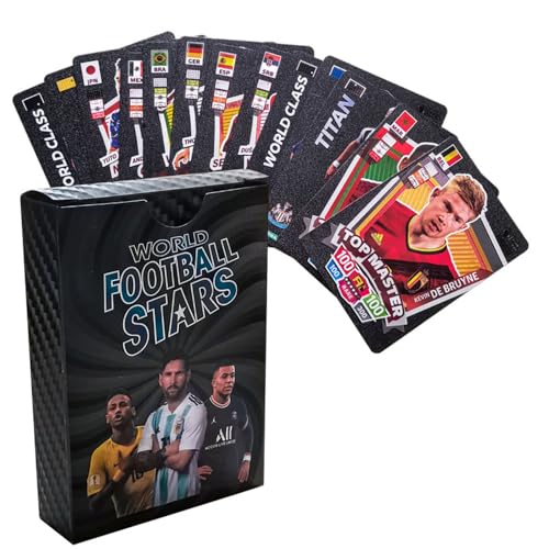 Fußball Sammelkarten Set, 55 Stück, Schwarz von Fexinshern