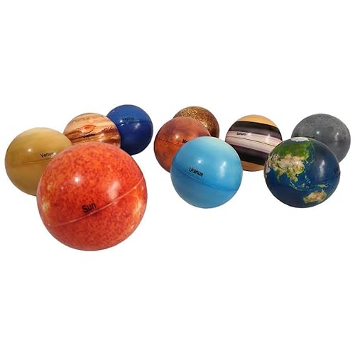 Solar System Planet Model Squeeze Ball frühe Bildung Ball, einschließlich Sonne, Merkur, Venus, Erde, Mond, Mars, Jupiter, Saturn, Uranus, Neptun, 10Stück von Fexinshern