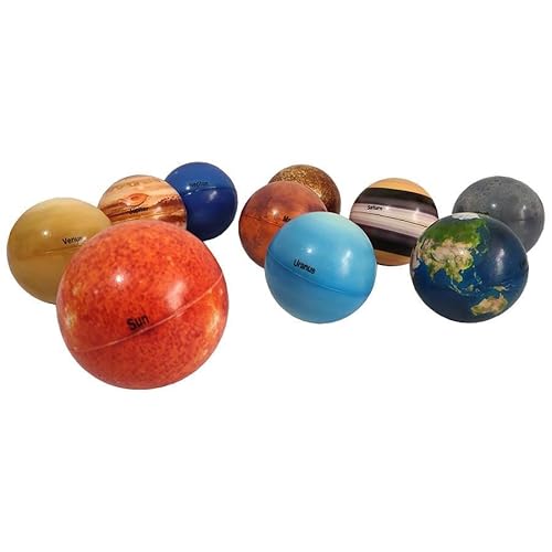 Solar System Planet Model Squeeze Ball frühe Bildung Ball, einschließlich Sonne, Merkur, Venus, Erde, Mond, Mars, Jupiter, Saturn, Uranus, Neptun, 10Stück von Fexinshern