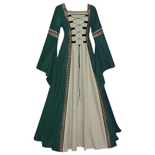 Feynman Damen Mittelalterliche Kleid mit Trompetenärmel, Mittelalter Viktorianischen Königin Kleider Renaissance Gotisch Maxikleid Karneval Halloween Party Prinzessin Kostüm Grün L Feynman Damen Mittelalterliche Kleid mit Trompetenärmel, Mittelalter Viktorianischen Königin Kleider Renaissance Gotisch Maxikleid Karneval Halloween Party Prinzessin Kostüm Grün L von Feynman