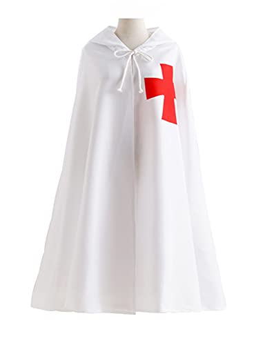 Feynman Herren Mittelalter Ritter Kostüm Tempelritter Kreuzritter Umhang LARP Tempel Waffenrock Hospitaller Mantel Fasching Karneval CosplayWeiß XXL Feynman Herren Mittelalter Ritter Kostüm Tempelritter Kreuzritter Umhang LARP Tempel Waffenrock Hospitaller Mantel Fasching Karneval CosplayWeiß XXL von Feynman