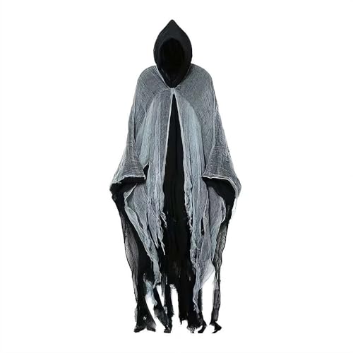 Fgbetcv Halloween-Umhang mit Kapuze, gruseliger Umhang, Hexenkostüm, Herren, Horrormantel, Maskerade, Party, Cosplay, Requisiten Fgbetcv Halloween-Umhang mit Kapuze, gruseliger Umhang, Hexenkostüm, Herren, Horrormantel, Maskerade, Party, Cosplay, Requisiten von Fgbetcv