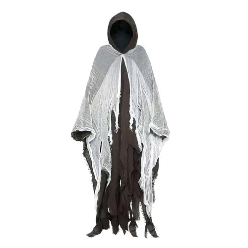 Fgbetcv Halloween-Umhang mit Kapuze, gruseliger Umhang, Hexenkostüm, Herren, Horrormantel, Maskerade, Party, Cosplay, Requisiten Fgbetcv Halloween-Umhang mit Kapuze, gruseliger Umhang, Hexenkostüm, Herren, Horrormantel, Maskerade, Party, Cosplay, Requisiten von Fgbetcv
