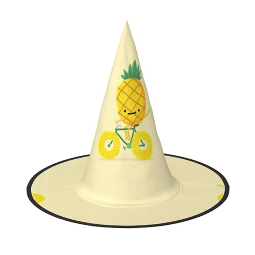 Ananas-Fahrrad, Halloween, Hexenhut, Halloween-Kostüme für Damen und Herren, Hexenhüte, Verkleidung Ananas-Fahrrad, Halloween, Hexenhut, Halloween-Kostüme für Damen und Herren, Hexenhüte, Verkleidung von Fgwaauh