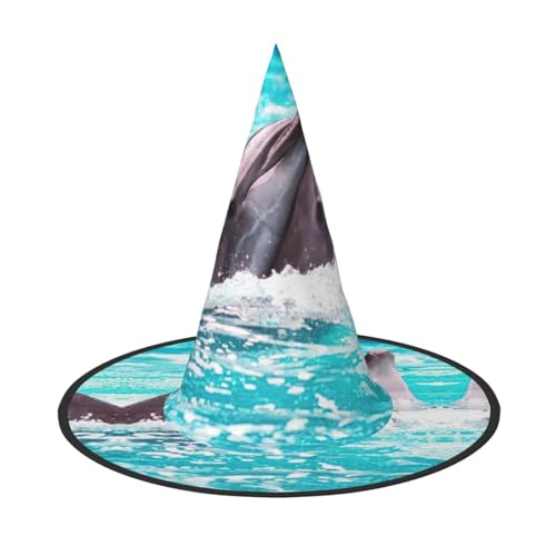 Delfin-Halloween-Hexenhut, Halloween-Kostüme für Damen und Herren, Hexenhüte Delfin-Halloween-Hexenhut, Halloween-Kostüme für Damen und Herren, Hexenhüte von Fgwaauh
