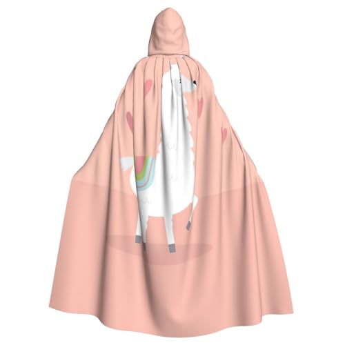 Fgwaauh 147,3 cm Umhang mit Kapuze, Alpakas, Unisex, volle Länge, Kapuzenumhang, Halloween, Party, Cosplay, Kostüm, Umhang Fgwaauh 147,3 cm Umhang mit Kapuze, Alpakas, Unisex, volle Länge, Kapuzenumhang, Halloween, Party, Cosplay, Kostüm, Umhang von Fgwaauh