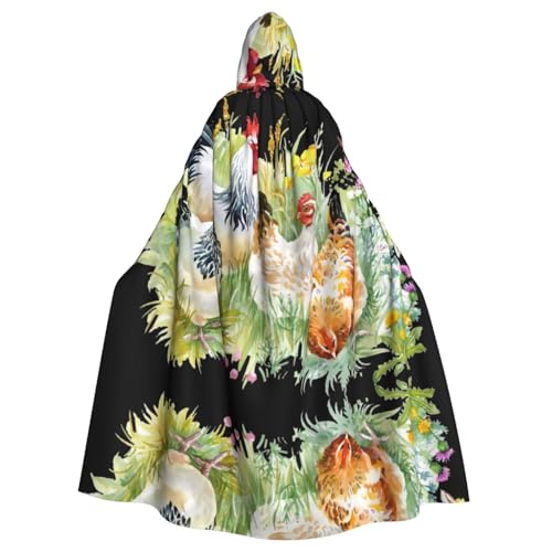 Fgwaauh 147,3 cm Umhang mit Kapuze, Hahn, Unisex, volle Länge, Kapuzenumhang, Halloween, Party, Cosplay, Kostüm, Umhang Fgwaauh 147,3 cm Umhang mit Kapuze, Hahn, Unisex, volle Länge, Kapuzenumhang, Halloween, Party, Cosplay, Kostüm, Umhang von Fgwaauh