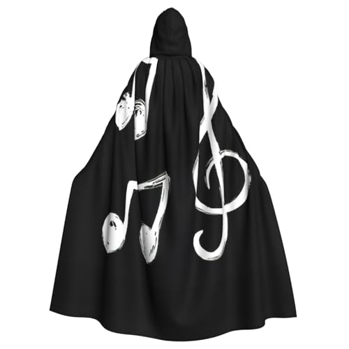 Fgwaauh 147,3 cm Umhang mit Kapuze, Musiknoten, Unisex, volle Länge, Kapuzenumhang, Halloween, Party, Cosplay, Kostüm, Umhang Fgwaauh 147,3 cm Umhang mit Kapuze, Musiknoten, Unisex, volle Länge, Kapuzenumhang, Halloween, Party, Cosplay, Kostüm, Umhang von Fgwaauh