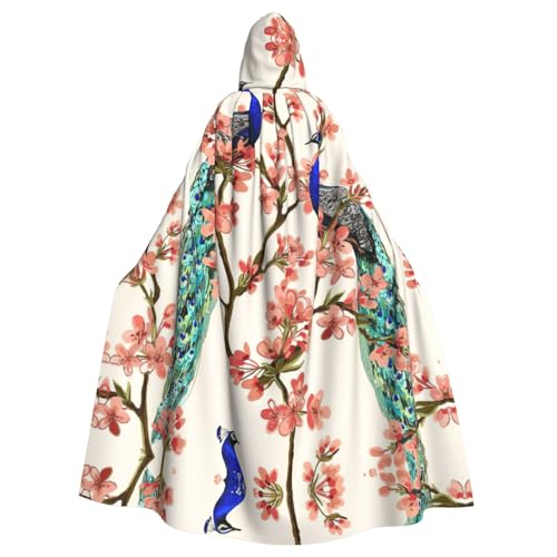 Fgwaauh 147,3 cm Umhang mit Kapuze, Pfau, Unisex, volle Länge, Kapuzenumhang, Halloween, Party, Cosplay, Kostüm, Umhang Fgwaauh 147,3 cm Umhang mit Kapuze, Pfau, Unisex, volle Länge, Kapuzenumhang, Halloween, Party, Cosplay, Kostüm, Umhang von Fgwaauh