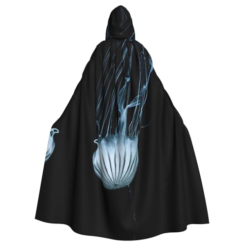 Fgwaauh 147,3 cm Umhang mit Kapuze, Qualle, Unisex, volle Länge, Kapuzenumhang, Halloween, Party, Cosplay, Kostüm, Umhang Fgwaauh 147,3 cm Umhang mit Kapuze, Qualle, Unisex, volle Länge, Kapuzenumhang, Halloween, Party, Cosplay, Kostüm, Umhang von Fgwaauh