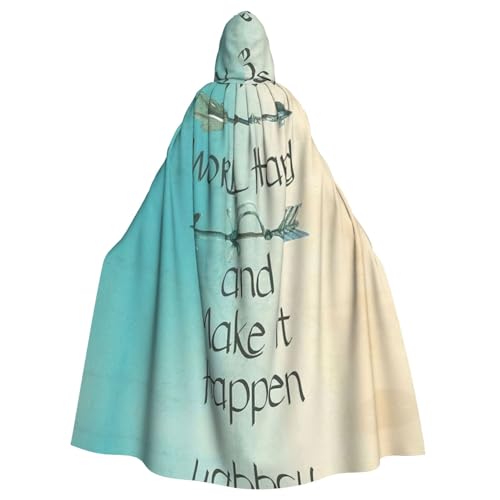 Fgwaauh 147,3 cm Umhang mit Kapuze, Spruch zum Motivieren, Unisex, volle Länge, Kapuzenumhang, Halloween, Party, Cosplay, Kostüm, Umhang Fgwaauh 147,3 cm Umhang mit Kapuze, Spruch zum Motivieren, Unisex, volle Länge, Kapuzenumhang, Halloween, Party, Cosplay, Kostüm, Umhang von Fgwaauh